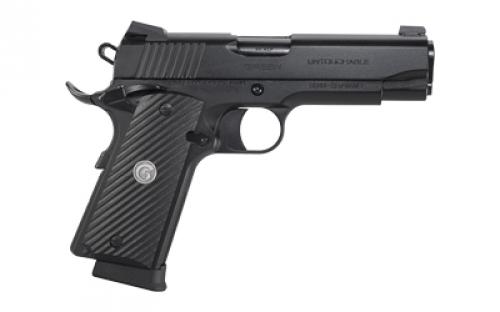 Girsan MC1911C Untouchable, 1911, Semi-Automatic, Metal Frame Pistol, Commander Size, 45ACP, 4.4" Barrel, Steel, Black, G10 Grips, 3-Dot Sights, Ambidextrous Safety, 8 Rounds, 1 Magazine 392070
