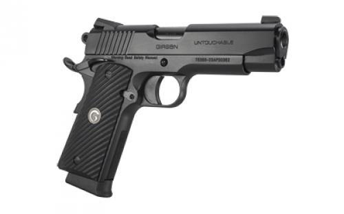 Girsan MC1911C Untouchable, 1911, Semi-Automatic, Metal Frame Pistol, Commander Size, 45ACP, 4.4" Barrel, Steel, Black, G10 Grips, 3-Dot Sights, Ambidextrous Safety, 8 Rounds, 1 Magazine 392070