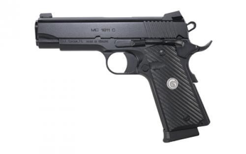 Girsan MC1911C Untouchable, 1911, Semi-Automatic, Metal Frame Pistol, Commander Size, 9MM, 4.4 Barrel, Steel, Black, G10 Grips, 3-Dot Sights, Ambidextrous Safety, 9 Rounds, 1 Magazine 392075