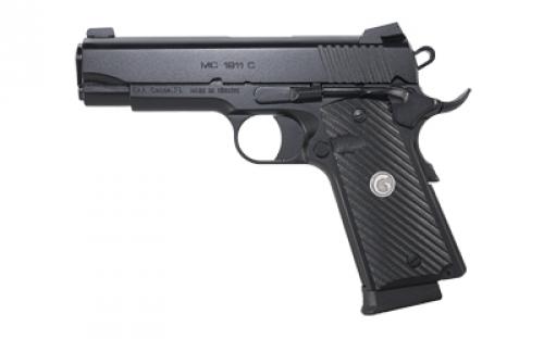 Girsan MC1911C Untouchable, 1911, Semi-Automatic, Metal Frame Pistol, Commander Size, 9MM, 4.4 Barrel, Steel, Two Tone Finish, Black and Silver, G10 Grips, 3-Dot Sights, Ambidextrous Safety, 9 Rounds, 1 Magazine 392077