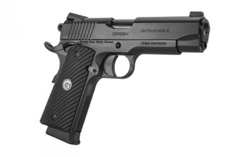 Girsan MC1911C Untouchable, 1911, Semi-Automatic, Metal Frame Pistol, Commander Size, 9MM, 4.4" Barrel, Steel, Two Tone Finish, Black and Silver, G10 Grips, 3-Dot Sights, Ambidextrous Safety, 9 Rounds, 1 Magazine 392077