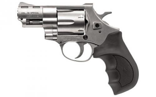 European American Armory Windicator, Small Frame, 357 Magnum, 2 Barrel, Steel Frame, Nickel Finish, Rubber Grips, Fixed Sights, 6 Rounds 770127
