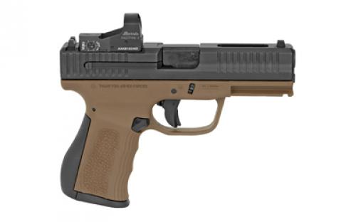 FMK Firearms Elite Pro, Striker Fired, Semi-automatic, Polymer Framed Pistol, Compact, 9MM, 4" Barrel, Optic Ready Slide, Burnt Bronze Frame, Melonite Finish Slide, Black, Burris Fastfire 3 Red Dot, Fixed Sights, 14 Rounds, 2 Magazines FMKG9C1EPROBBRT