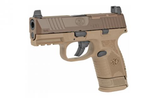 FN America FN America, FN 509, MRD, Semi-automatic, Striker Fired, Compact, 9MM, 3.7" Barrel, Polymer Frame, Flat Dark Earth, 2-10Rd, Non-Manual Safety, Interchangeable Backstraps, FN Optics Mounting System, FN Soft Case 66-100575