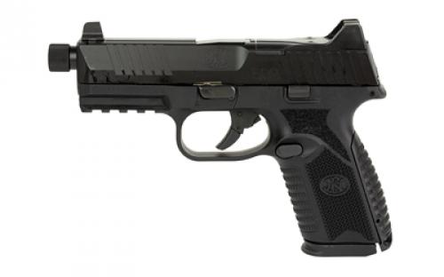 FN America FN509M Tactical, Striker Fire, Semi-automatic, Polymer Frame Pistol, Mid-Size, 9MM, 4.5 Threaded Barrel, PVD Finish, Black, Interchangeable Grips, Suppressor Height Night Sights, Non-Manual Safety, 2 Magazines, 10 Rounds, Optics Ready 66-100838
