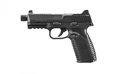 FN America FN 510 Tactical, Semi-automatic, Striker Fired, Full Size, 10mm, 4.71 Barrel, Polymer Frame, Black, 2 10rd Magazines, Non-Manual Safety, Suppressor Height Night Sights, Low Profile Optics Mounting System, Barrel Threaded .578x28, Sight Protecting Slide Cap, Loaded Chamber Indicator, Interchangeable Backstraps, 1913 Accessory Rail, Ambi Slide Stop Lever, Ambi Mag Releas