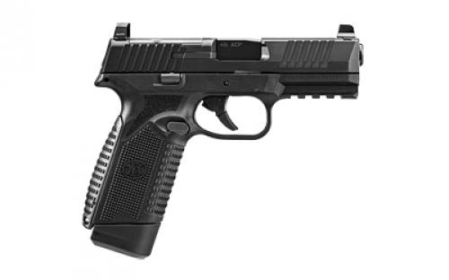 FN America FN 545 MRD, Semi-automatic, Striker Fired, Polymer Frame Pistol, Full Size, 45 ACP, 4.1" Barrel, Anodized Finish, Black, Optic Height Sights, Optics Ready, 10 Rounds, 2 Magazines 66-101389