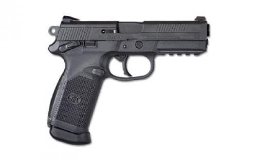 FN America FNX-45 Tactical, DA/SA, Semi-automatic, Full Size Pistol, 45 ACP, 5.3 Threaded Barrel, Polymer Frame, Matte Black Finish, Suppressor Height Night Sights, 10Rd, 5 Magazines, Fired Case, Manual Safety, Optics Ready 66-101633