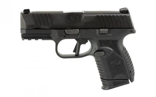 FN America FN America, FN 509, Semi-automatic, Striker Fired, Compact, 9MM, 3.7 Barrel, Polymer Frame, Black, 5-10Rd, Non-Manual Safety, Interchangeable Backstraps, FN Soft Case, Rail, Front Serrations, Loaded Chamber Indicator 66-101642