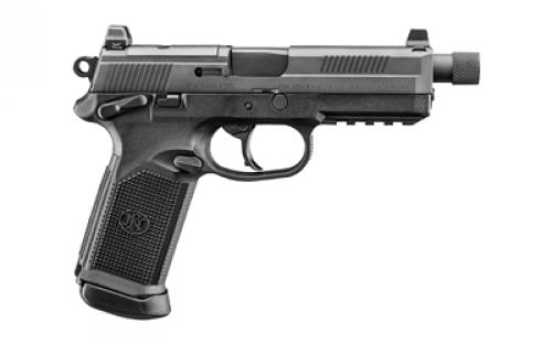 FN America FNX-45 Tactical, DA/SA, Semi-automatic, Full Size Pistol, 45 ACP, 5.3 Threaded Barrel, Polymer Frame, Matte Black Finish, Suppressor Height Night Sights, 10Rd, 2 Magazines, Fired Case, Manual Safety, Optics Ready 66981