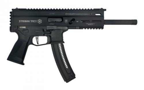 Grand Power Stribog TR22, Semi-Automatic Pistol, 22 Long Rifle, 10" Threaded Barrel, Aluminum Frame, M-LOK Rail, Matte Finish, Black, 25 Rounds, 3 Magazines GRP8588005808606