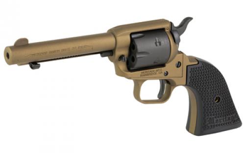 Heritage Rough Rider, Single Action Revolver, 22 LR, 4.75" Barrel, Cerakote Finish, Burnt Bronze, Polymer Grips, Fixed Sights, 6 Rounds RR22A4