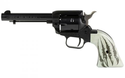 Heritage Rough Rider, Single Action Revolver, TALO Exclusive, 22 LR, 4.75 Barrel, Alloy Frame, Matte Finish, Black, Fixed Sights, Laser Engraved Wood Grips, 6 Rounds RR22B4-CLAW