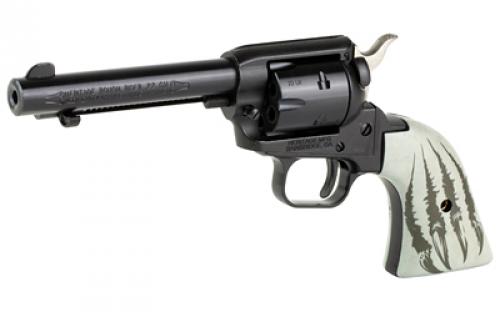 Heritage Rough Rider, Single Action Revolver, TALO Exclusive, 22 LR, 4.75" Barrel, Alloy Frame, Matte Finish, Black, Fixed Sights, Laser Engraved Wood Grips, 6 Rounds RR22B4-CLAW