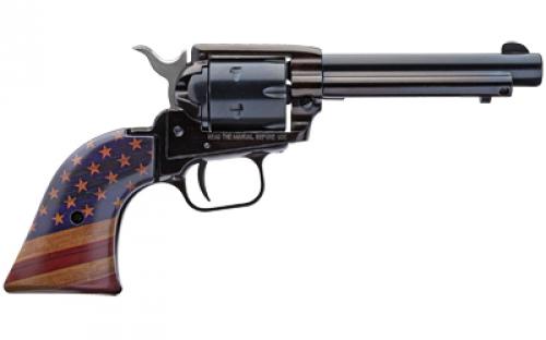 Heritage Rough Rider, Single Action Revolver, 22LR, 4.75" Barrel, Alloy Frame, Blued Finish, US Flag Grips, Fixed Sights, 6 Rounds, Long Rifle Cylinder Only RR22B4GOLDUSA