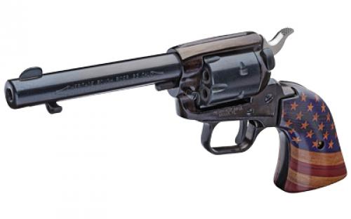 Heritage Rough Rider, Single Action Revolver, 22LR, 4.75" Barrel, Alloy Frame, Blued Finish, US Flag Grips, Fixed Sights, 6 Rounds, Long Rifle Cylinder Only RR22B4GOLDUSA