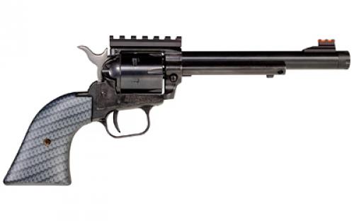 Heritage Rough Rider, Single Action Only, Revolver, 22 LR, 6.5" Barrel, 1/2-28 Threaded, Alloy, Blued Finish, Black, Wooden Grips, Fixed Sights, 6 Rounds RR22B6-TH