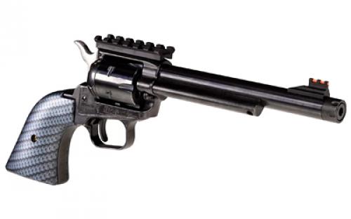 Heritage Rough Rider, Single Action Only, Revolver, 22 LR, 6.5" Barrel, 1/2-28 Threaded, Alloy, Blued Finish, Black, Wooden Grips, Fixed Sights, 6 Rounds RR22B6-TH