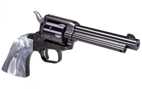 Heritage Rough Rider, Single Action Revolver, 22 LR, 6.5" Barrel, Matte Finish, Black, Gray Pearl Grips, Fixed Sights, 6 Rounds, Long Rifle Cylinder Only RR22B6GPRL