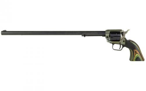 Heritage Rough Rider, Single Action, Revolver, 22LR, 16 Barrel, Alloy, Blued Finish, Black, Green Camo Laminate Grips, Fixed Sights, 6 Rounds RR22CH16