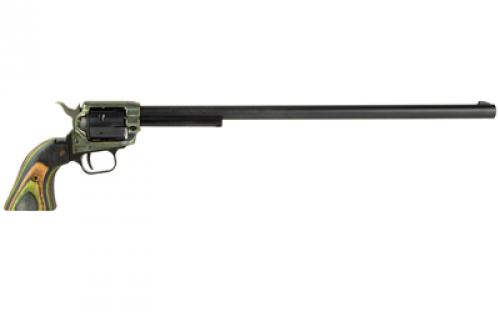 Heritage Rough Rider, Single Action, Revolver, 22LR, 16" Barrel, Alloy, Blued Finish, Black, Green Camo Laminate Grips, Fixed Sights, 6 Rounds RR22CH16