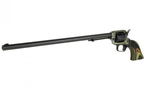 Heritage Rough Rider, Single Action, Revolver, 22LR, 16" Barrel, Alloy, Blued Finish, Black, Green Camo Laminate Grips, Fixed Sights, 6 Rounds RR22CH16