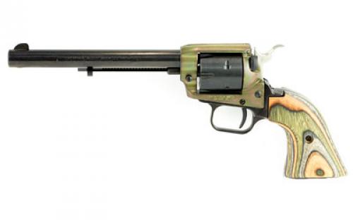 Heritage Rough Rider, Single Action, Revolver, 22LR, 6.5 Barrel, Alloy, Case Hardened Finish, Black, Camo Laminate Grips, Fixed Sights, 6 Rounds RR22CH6