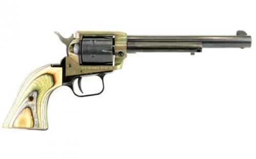 Heritage Rough Rider, Single Action, Revolver, 22LR, 6.5" Barrel, Alloy, Case Hardened Finish, Black, Camo Laminate Grips, Fixed Sights, 6 Rounds RR22CH6