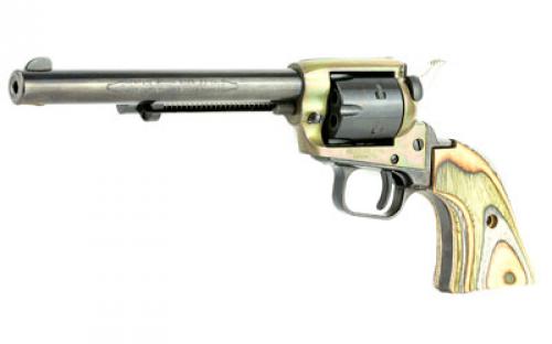 Heritage Rough Rider, Single Action, Revolver, 22LR, 6.5" Barrel, Alloy, Case Hardened Finish, Black, Camo Laminate Grips, Fixed Sights, 6 Rounds RR22CH6