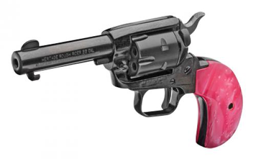 Heritage Rough Rider, Single Action, Revolver, 22LR/22 WMR, 3.5" Barrel, Alloy, Black, Pink Pearl Bird's Head Grip, Fixed Sights, 6 Rounds RR22MB3BHPNK