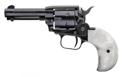 Heritage Rough Rider, Single Action, Revolver, 22LR/22 WMR, 3.5 Barrel, Alloy, Blued Finish, Bird's Head White Mother of Pearl Grips, Fixed Sights, 6 Rounds RR22MB3BHPRL
