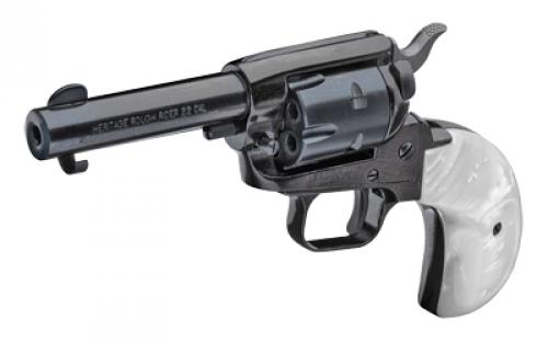 Heritage Rough Rider, Single Action, Revolver, 22LR/22 WMR, 3.5" Barrel, Alloy, Blued Finish, Bird's Head White Mother of Pearl Grips, Fixed Sights, 6 Rounds RR22MB3BHPRL