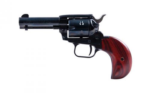 Heritage Rough Rider, Single Action, Revolver, 22LR/22 WMR, 3.5" Barrel, Alloy, Blued Finish, Bird's Head Wood Grips, Fixed Sights, 6 Rounds RR22MB3BH