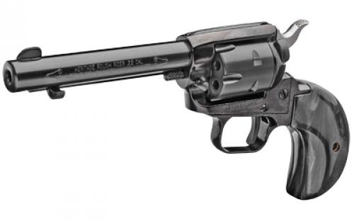 Heritage Rough Rider, Single Action, Revolver, 22LR/22 WMR, 4.75" Barrel, Alloy, Black, Black Pearl Bird's Head Grips, Fixed Sights, 6 Rounds RR22MB4BHBPRL