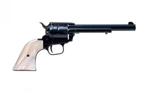 Heritage Rough Rider, Single Action, Revolver, 22LR/22 WMR, 6.5 Barrel, Alloy, Blued Finish, White Mother of Pearl Grips, Fixed Sights, 6 Rounds RR22MB6PRL