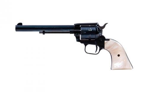 Heritage Rough Rider, Single Action, Revolver, 22LR/22 WMR, 6.5" Barrel, Alloy, Blued Finish, White Mother of Pearl Grips, Fixed Sights, 6 Rounds RR22MB6PRL