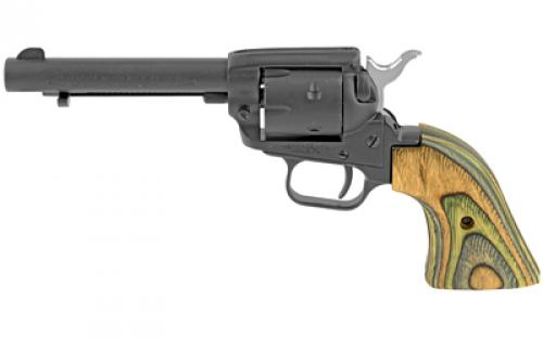 Heritage Rough Rider, Single Action, Revolver, 22LR/22 WMR, 4.75 Barrel, Alloy, Satin Finish, Black, Camo Green Laminate Grips, Fixed Sights, 6 Rounds RR22MBS4