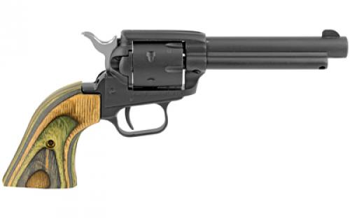 Heritage Rough Rider, Single Action, Revolver, 22LR/22 WMR, 4.75" Barrel, Alloy, Satin Finish, Black, Camo Green Laminate Grips, Fixed Sights, 6 Rounds RR22MBS4