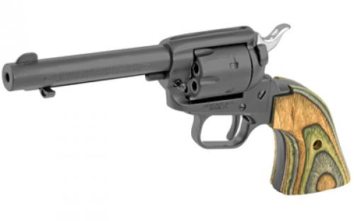 Heritage Rough Rider, Single Action, Revolver, 22LR/22 WMR, 4.75" Barrel, Alloy, Satin Finish, Black, Camo Green Laminate Grips, Fixed Sights, 6 Rounds RR22MBS4