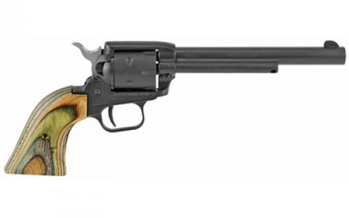 Heritage Rough Rider, Single Action, Revolver, 22LR/22 WMR, 6.5" Barrel, Alloy, Satin Finish, Black, Camo Green Laminate Grips, Fixed Sights, 6 Rounds RR22MBS6
