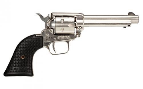 Heritage Rough Rider, Single Action, Revolver, 22LR Only, 4.75" Barrel, Alloy, Nickel Finish, Nickel, Polymer Star Pattern Grips, Fixed Sights, 6 Rounds RR22NI4