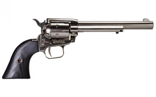 Heritage Rough Rider, Single Action, Revolver, 22LR Only, 6.5 Barrel, Alloy, Nickel Finish, Nickel, Polymer Star Pattern Grips, Fixed Sights, 6 Rounds RR22NI6