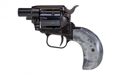 Heritage Barkeep Boot, Single Action Only, Revolver, 22 LR, 1 Barrel, Alloy, Blued Finish, Black, Grey Pearl Grips, Fixed Sights, 6 Rounds, Includes Ejector Pin With Wood Handle BK22B1BHGPRL
