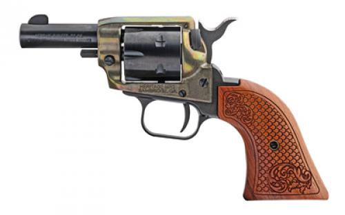 Heritage Barkeep, Single Action, Revolver, 22LR, 2.68 Barrel, Alloy, Blued Finish, Vintage-look Wood Grips, Fixed Sights, 6 Rounds, No Ejector Rod (Includes Separate Ejector Pin with Wood Handle) BK22CH2WBRN10