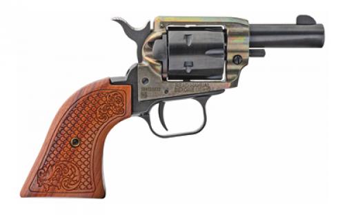 Heritage Barkeep, Single Action, Revolver, 22LR, 2.68" Barrel, Alloy, Blued Finish, Vintage-look Wood Grips, Fixed Sights, 6 Rounds, No Ejector Rod (Includes Separate Ejector Pin with Wood Handle) BK22CH2WBRN10