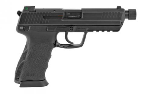 HK 45 Tactical, V1, Double Action/Single Action, Semi-automatic, Polymer Frame Pistol, Full Size, 45 ACP, 5.2" Barrel, Threaded Barrel, Matte Finish, Black, Suppressor Sights With Tritium Front Sight, Safety/Decocker, 10 Rounds, 2 Magazines, Right Hand 81000030