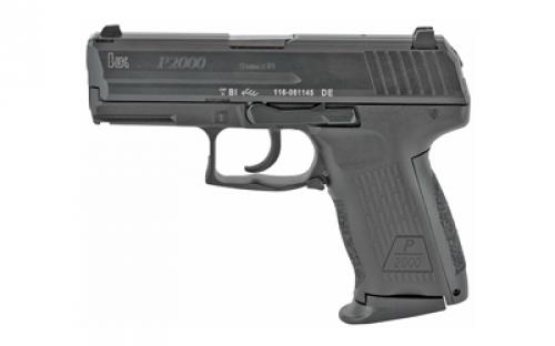 HK P2000, V2, LEM Double Action Only, Semi-automatic, Polymer Frame Pistol, Compact, 9MM, 3.66 Barrel, Matte Finish, Black, 3 Dot Sights, 13 Rounds, 2 Magazines 81000037