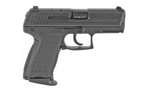 HK P2000, V2, LEM Double Action Only, Semi-automatic, Polymer Frame Pistol, Compact, 9MM, 3.66" Barrel, Matte Finish, Black, 3 Dot Sights, 13 Rounds, 2 Magazines 81000037