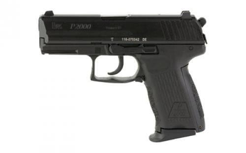 HK P2000, V3, Double Action/Single Action, Semi-automatic, Polymer Frame Pistol, Compact, 9MM, 3.66 Barrel, Matte Finish, Black, 3 Dot Sights, Decocker, 13 Rounds, 2 Magazines 81000041