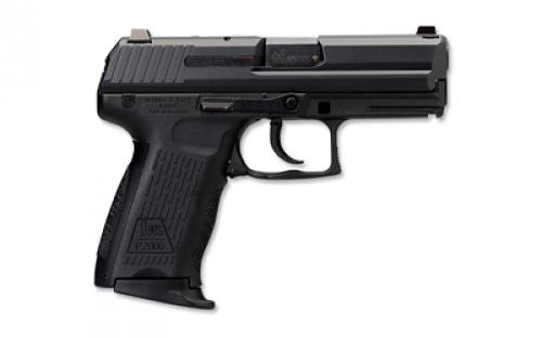 HK P2000, V3, DA/SA, Compact, 9MM, 3.66 Barrel, Polymer Frame, Black Finish, 3 Dot Sights, Decocker, 10Rd, 2 Magazines 81000043
